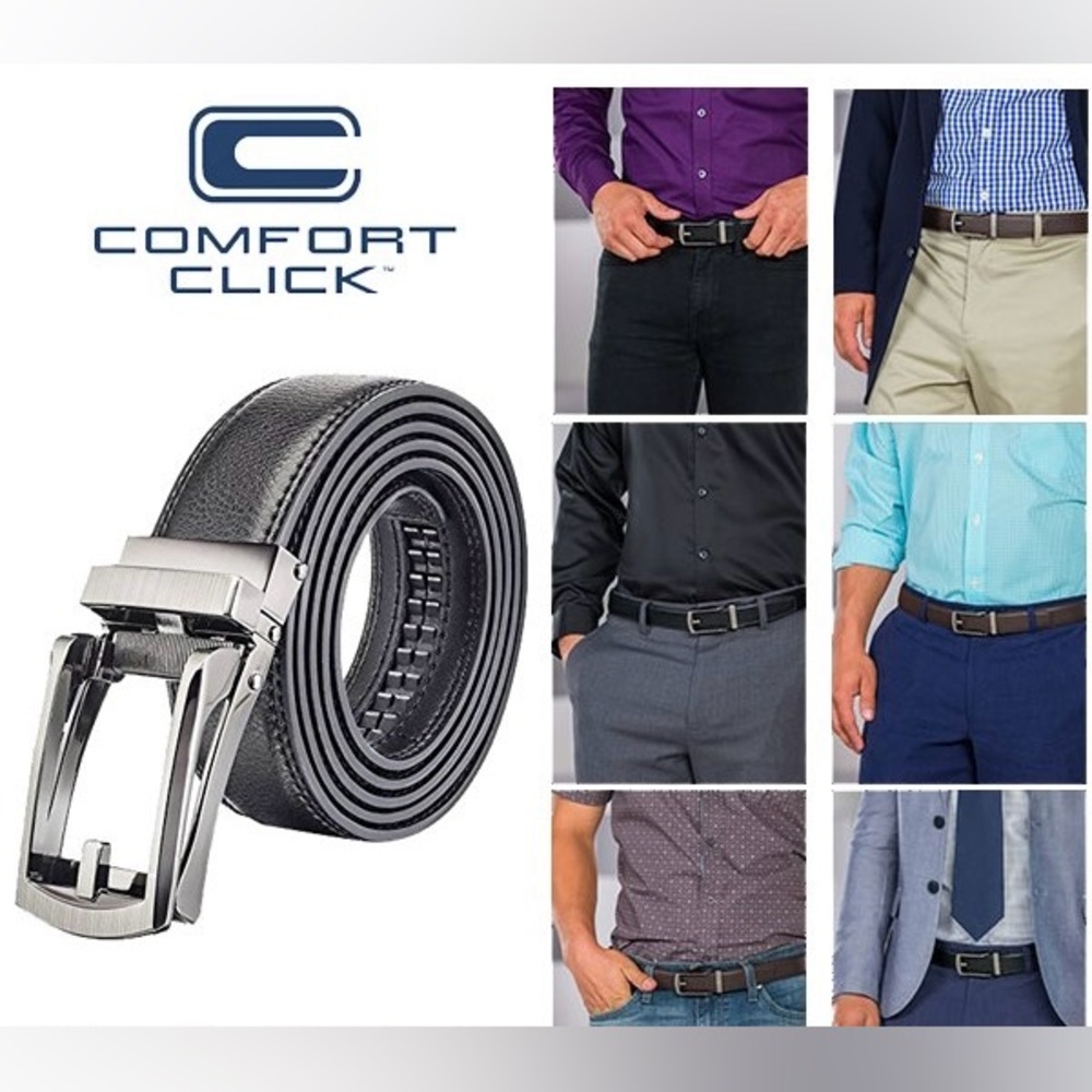 Men’s Comfort Click Perfect Fit Leather Belt